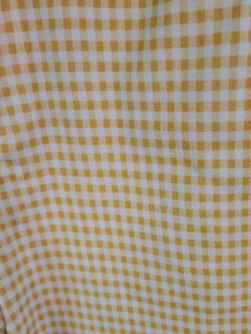 Yellow Gingham Wide-Leg Womens Pants - Picture 2 of 6